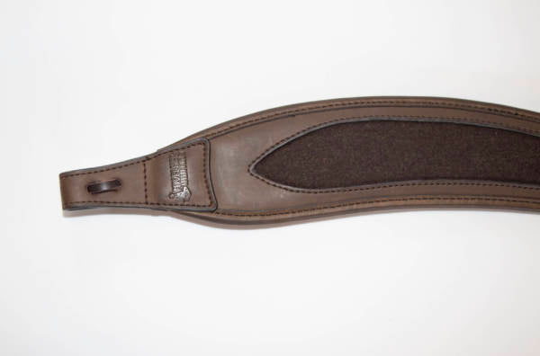 Ergonomisk gevärsrem i läder/loden