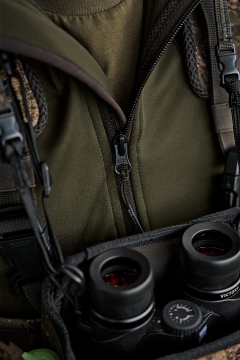 Deer Stalker Fleece-huvtröja med full dragkedja Willow green - Härkila