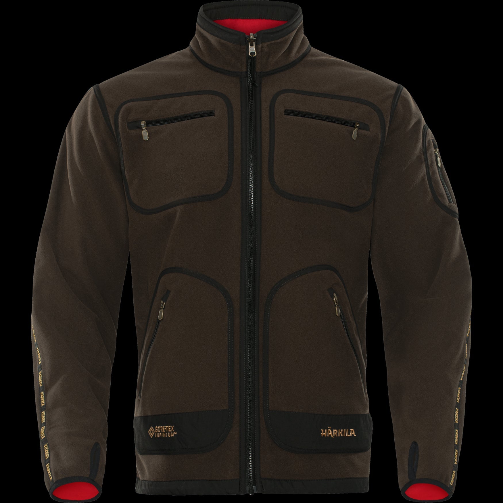 Kamko Fleecejacka - Brun/Röd - Härkila