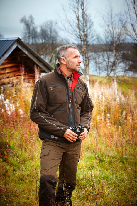 Kamko fleece Brown/Red  - Härkila