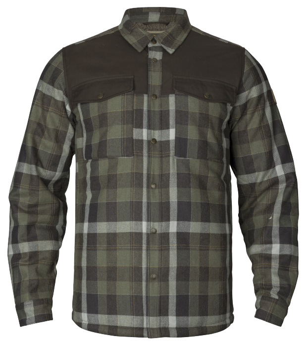 Asmund Insulated wool shirt jacka Willow green/Phantom  - Härkila