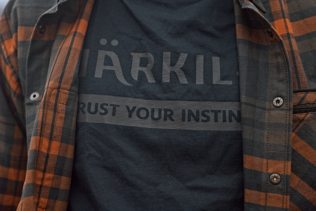 Kortärmad t-shirt med logga Dark navy