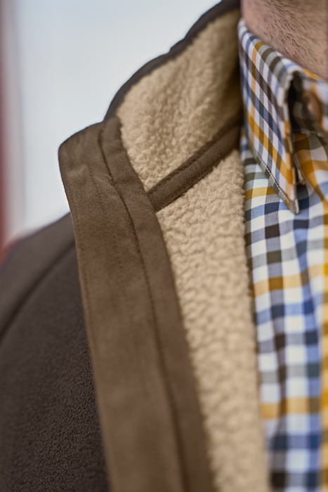 Sherpa fleecejacka Demitasse brown - Sandhem