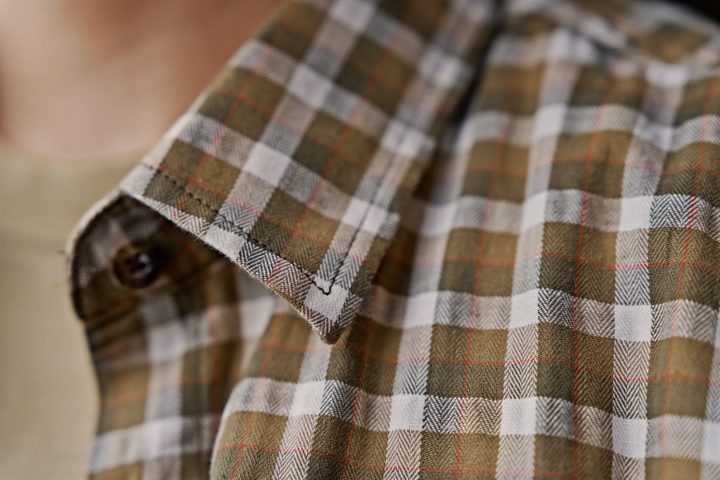 Fjäll L/S damsskjorta - Dark olive check - Härkila