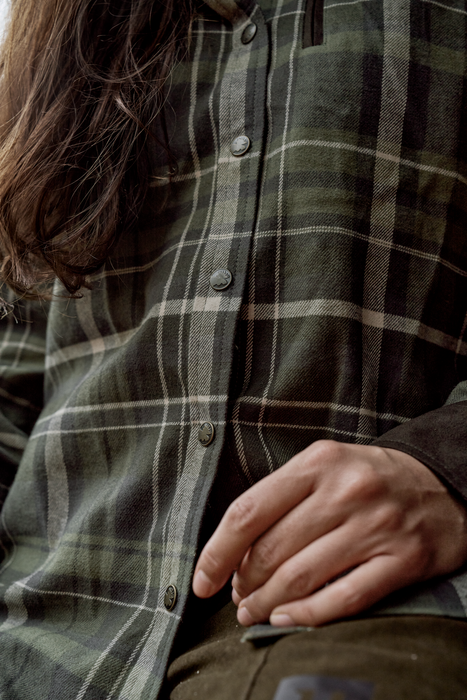 Pajala L/S Skjorta Dam - Olive check – Härkila
