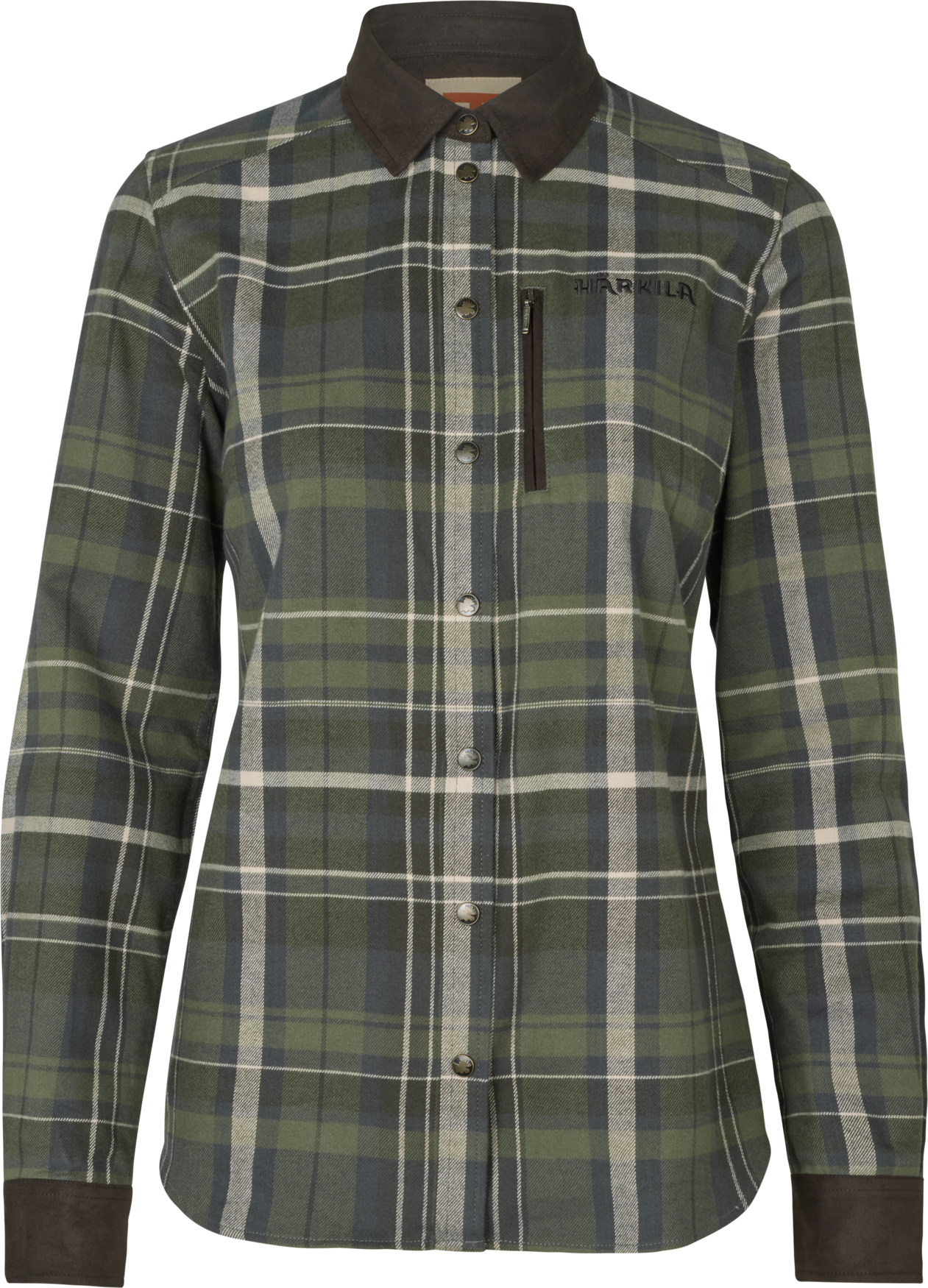 Pajala L/S Skjorta Dam - Olive check – Härkila