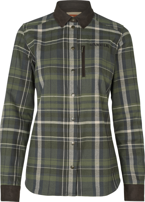 Pajala L/S Skjorta Dam - Olive check – Härkila