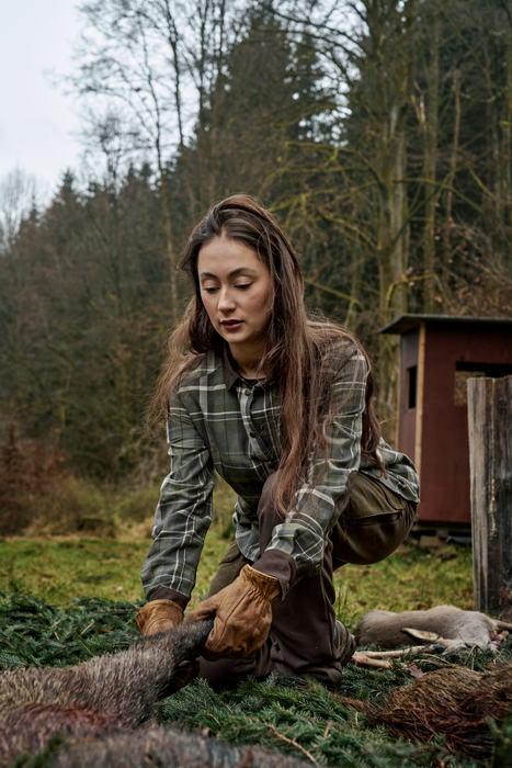 Pajala L/S Skjorta Dam - Olive check – Härkila