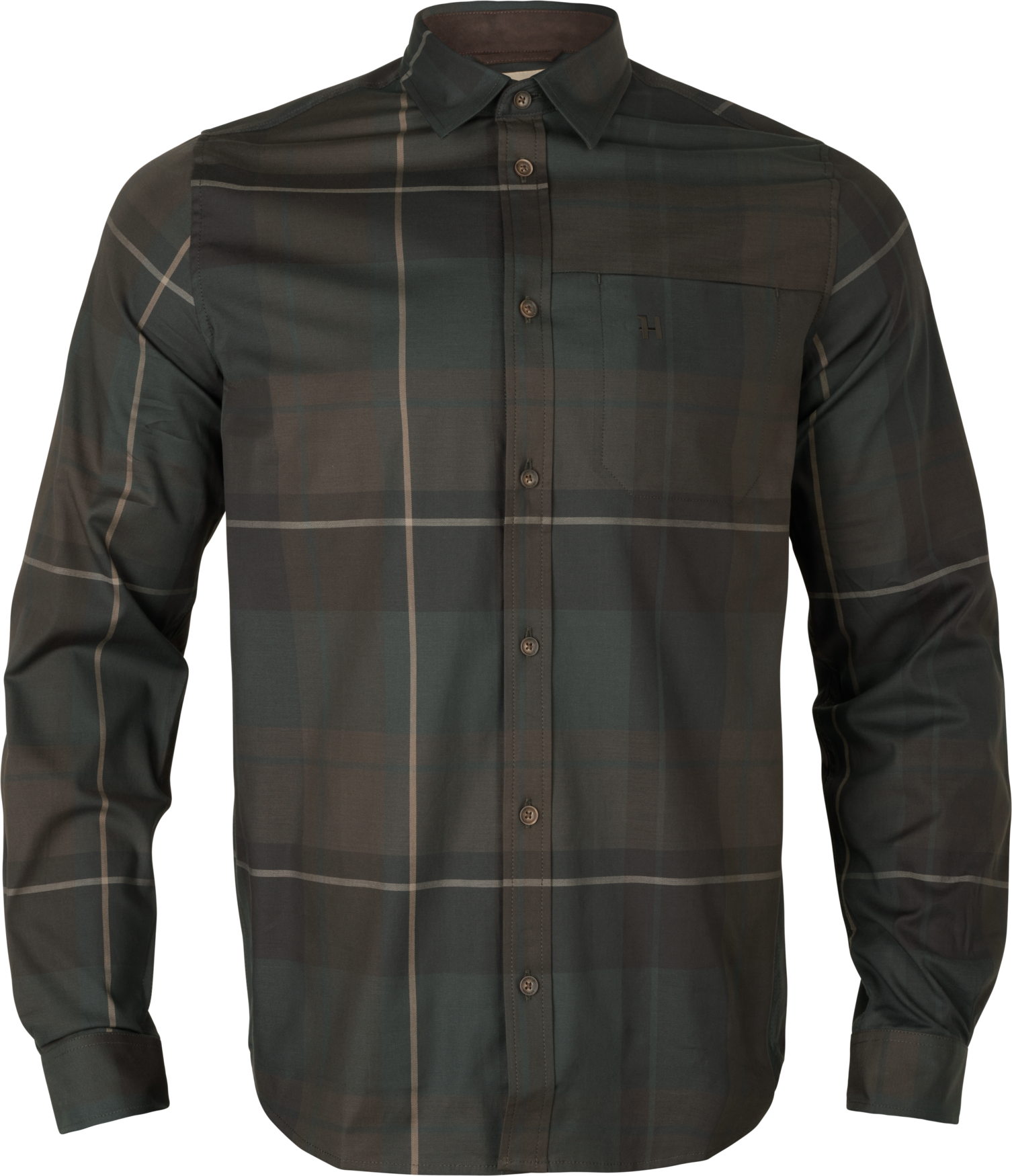 Akse L/S Skjorta - Shadow brown check – Härkila