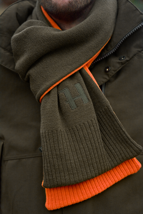 Vändbar halsduk Willow green/Orange