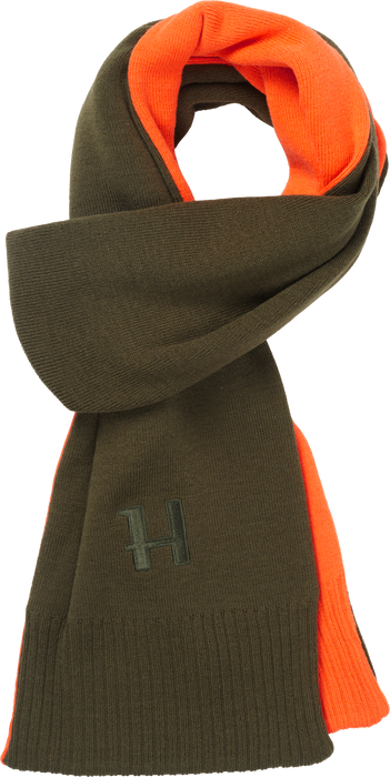 Vändbar halsduk Willow green/Orange