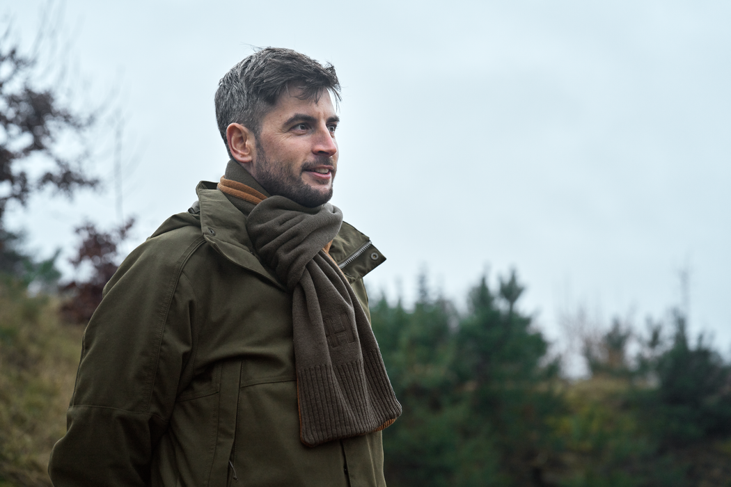 Vändbar halsduk Shadow brown/Rustique clay