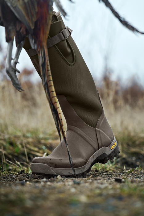 Textilgummistövel Willow green/Deep brown – Härkila