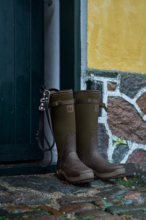 Textilgummistövel Willow green/Deep brown – Härkila