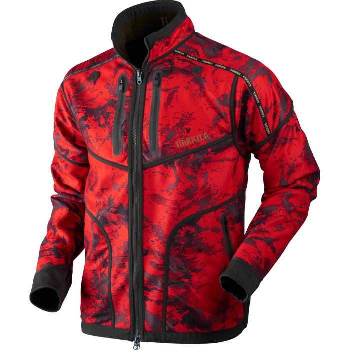 Lynx Reversible fleece jacka Willow green/AXIS MSP®Red Blaze  - Härkila