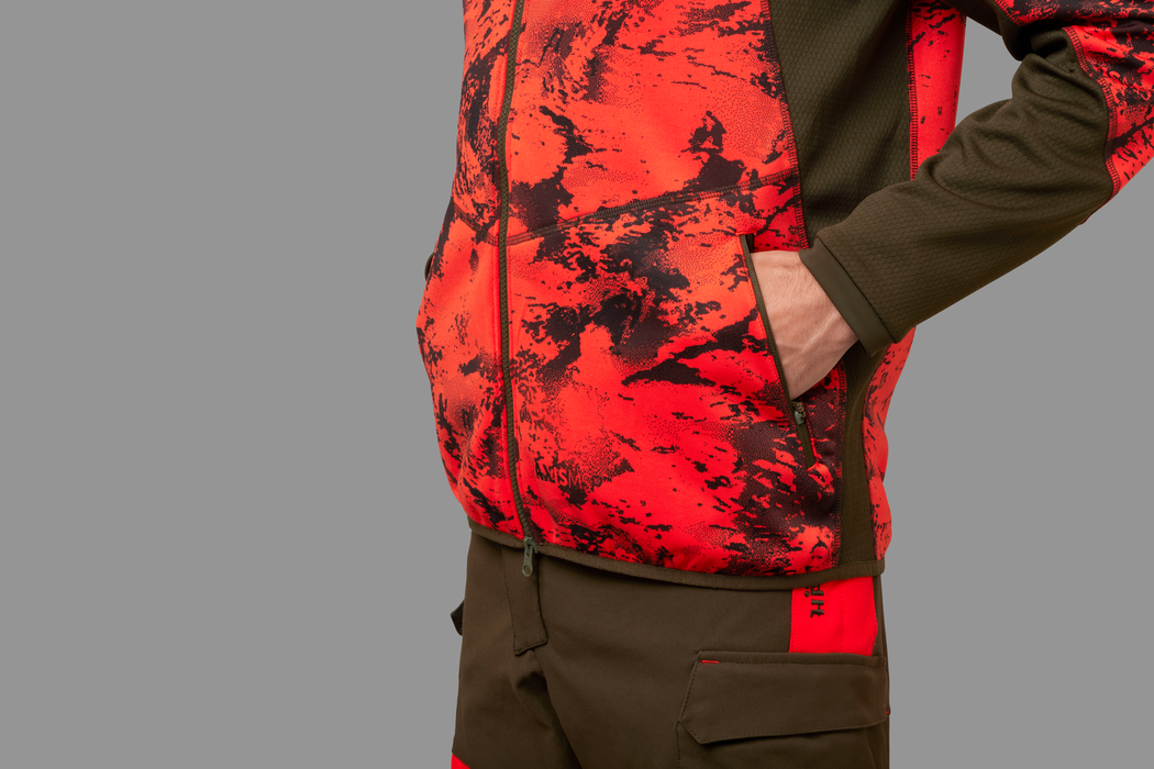 Wildboar Pro camo fleece jacka AXIS MSP®Wildboar orange/Shadow brown  - Härkila