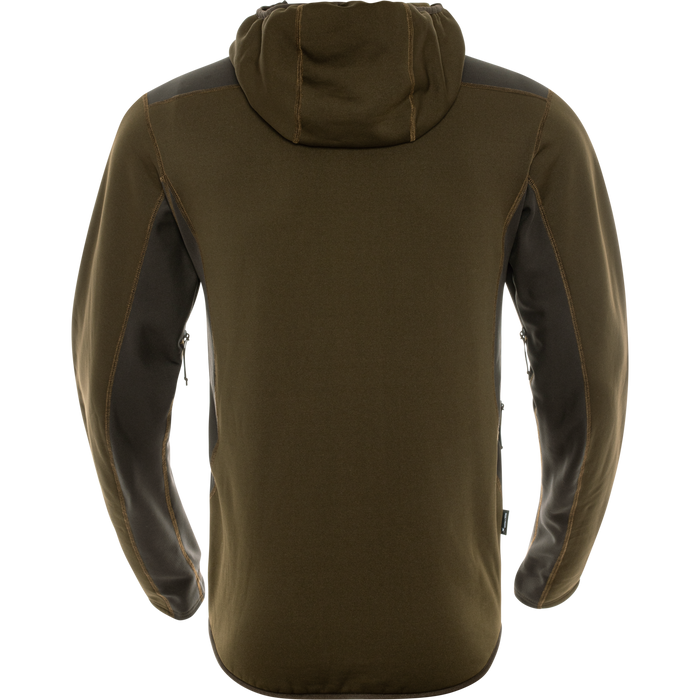 Deer Stalker fleece hoodie Willow green/Shadow brown  - Härkila