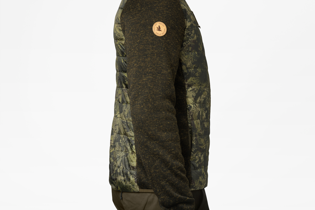 Theo Hybrid Camo Fleece Väst Pine green/InVis green - Seeland