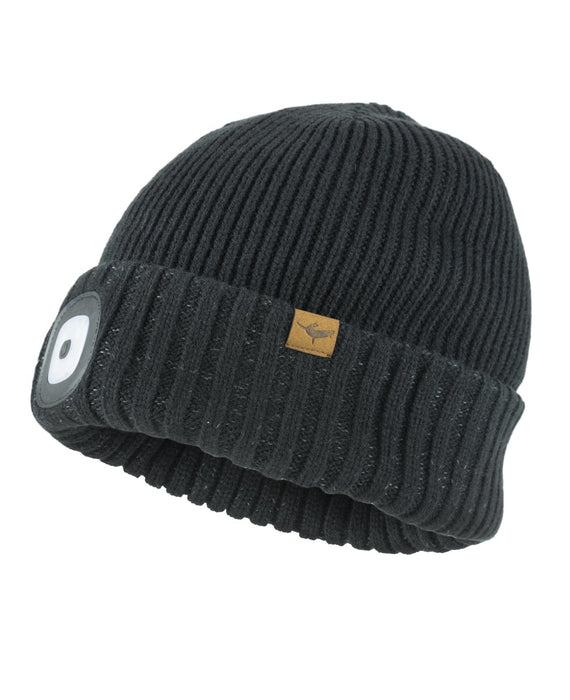 WP Cold Weather LED Roll Cuff Beanie - Sealskinz - BLACK