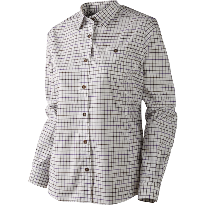 Lancaster Lady L/S skjorta Blackberry check  - Härkila