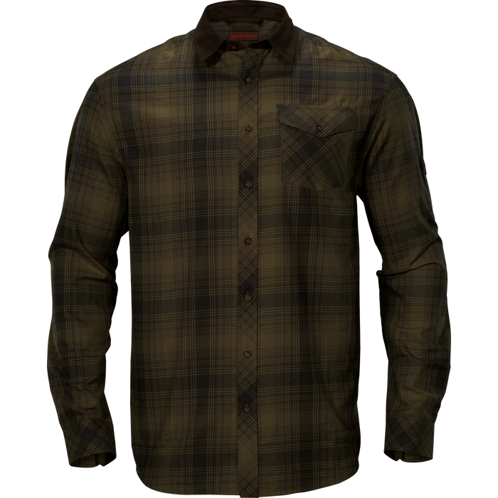 Driven Hunt flannel skjorta Olive green check  - Härkila