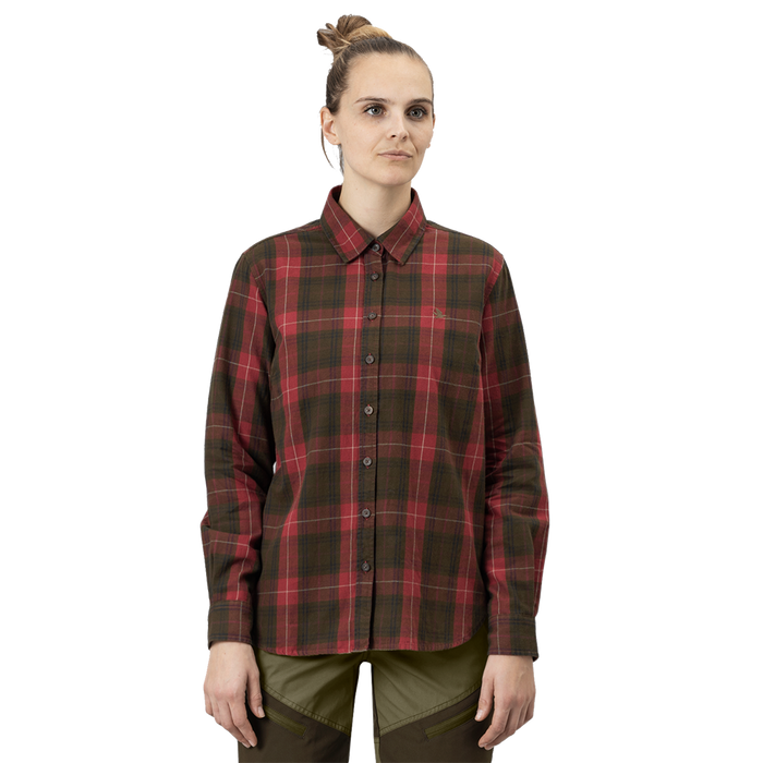 Selina Skjorta Ruby red check - Seeland