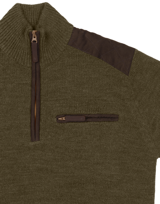 Buckthorn half zip tröja Shaded olive melange - Seeland