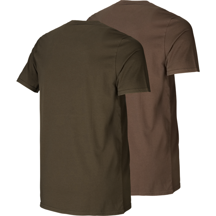 Härkila graphic t-shirt 2-pack Willow green/Slate brown  - Härkila