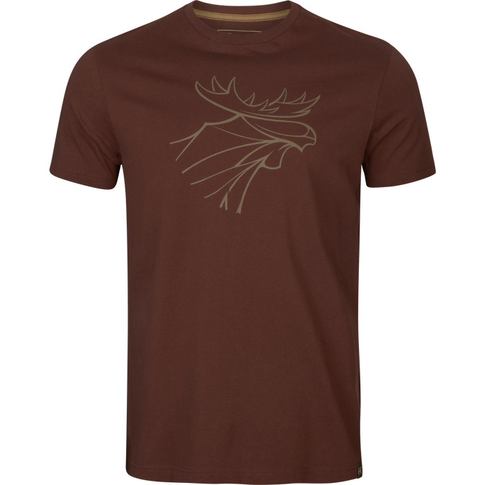 Härkila graphic t-shirt 2-pack Willow green/Burgundy  - Härkila