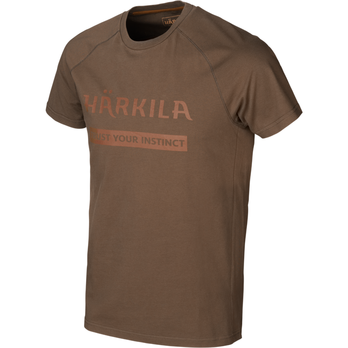 Härkila logo t-shirt 2-pack Willow green/Slate brown  - Härkila