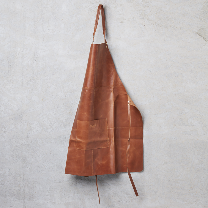 Förkläde i läder Cognac - Corium