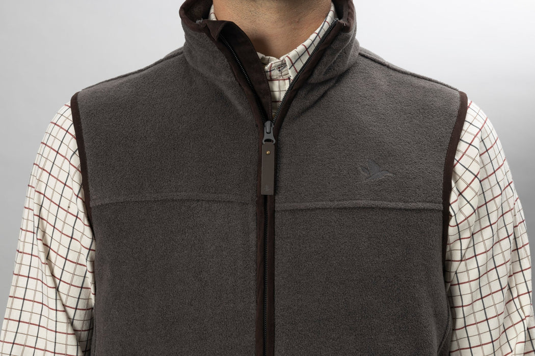 Woodcock Earl Fleece Väst Dark Grey Melange - Seeland