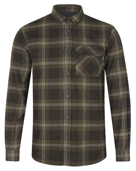 Glen Flanellskjorta Pine green check - Seeland