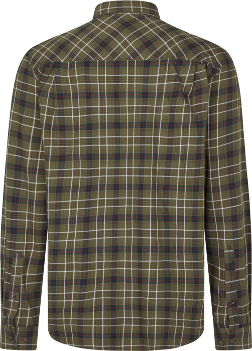 Glen flanellskjorta - Grape Leaf/Dark Navy Check – Seeland