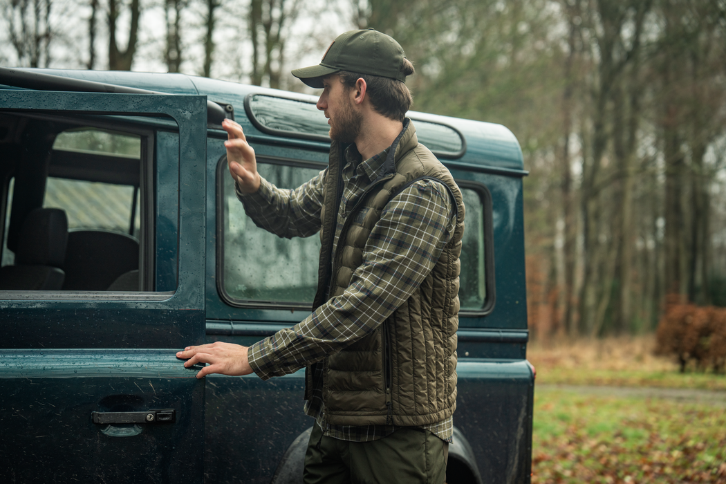 Glen flanellskjorta - Grape Leaf/Dark Navy Check – Seeland