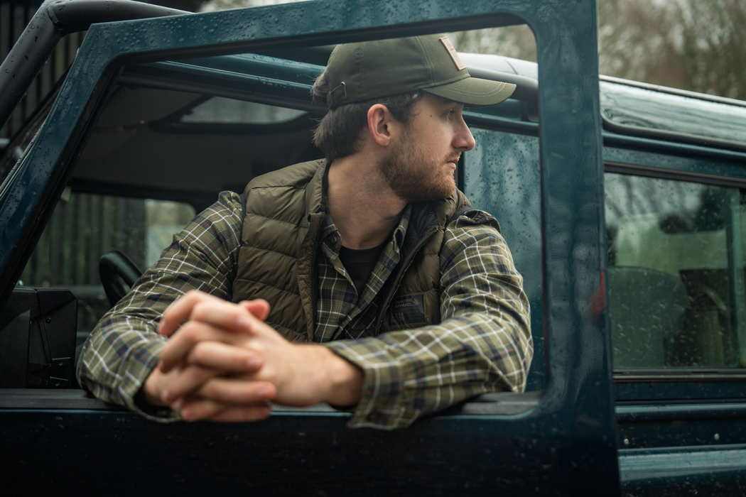 Glen flanellskjorta - Grape Leaf/Dark Navy Check – Seeland