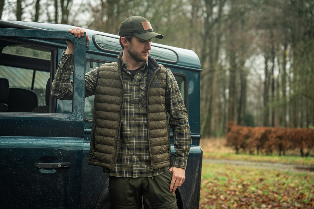 Glen flanellskjorta - Grape Leaf/Dark Navy Check – Seeland