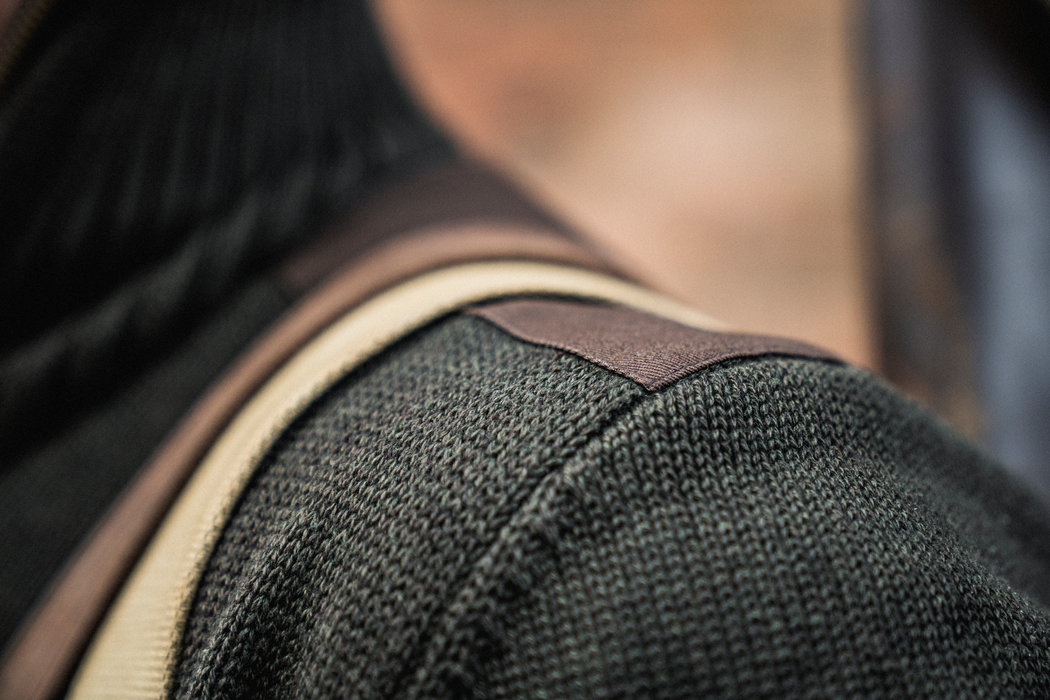 Stickad vindjacka Mörkbrun – Seeland