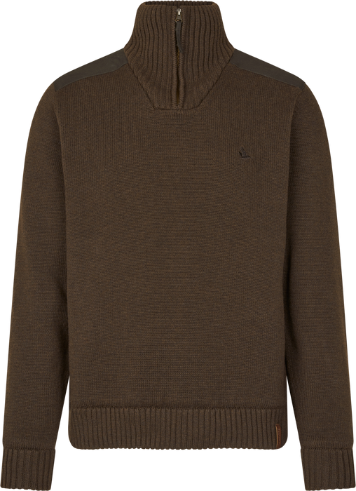 Stickad vindjacka Mörkbrun – Seeland