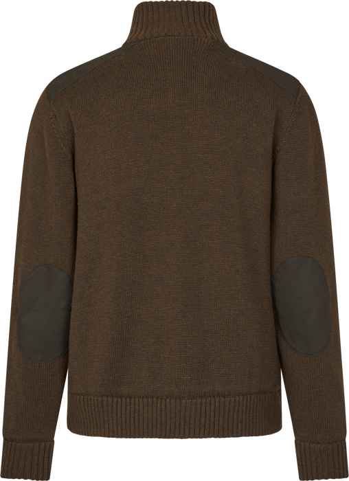 Stickad vindjacka Mörkbrun – Seeland