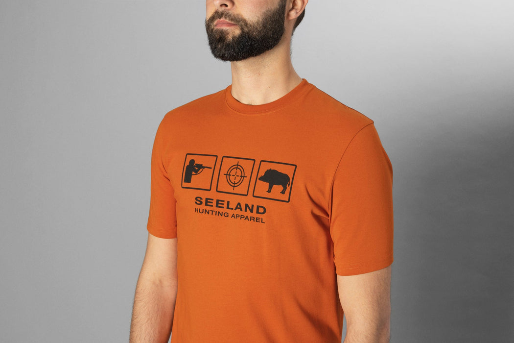 Lanner T-shirt Melange Gold Flame - Seeland