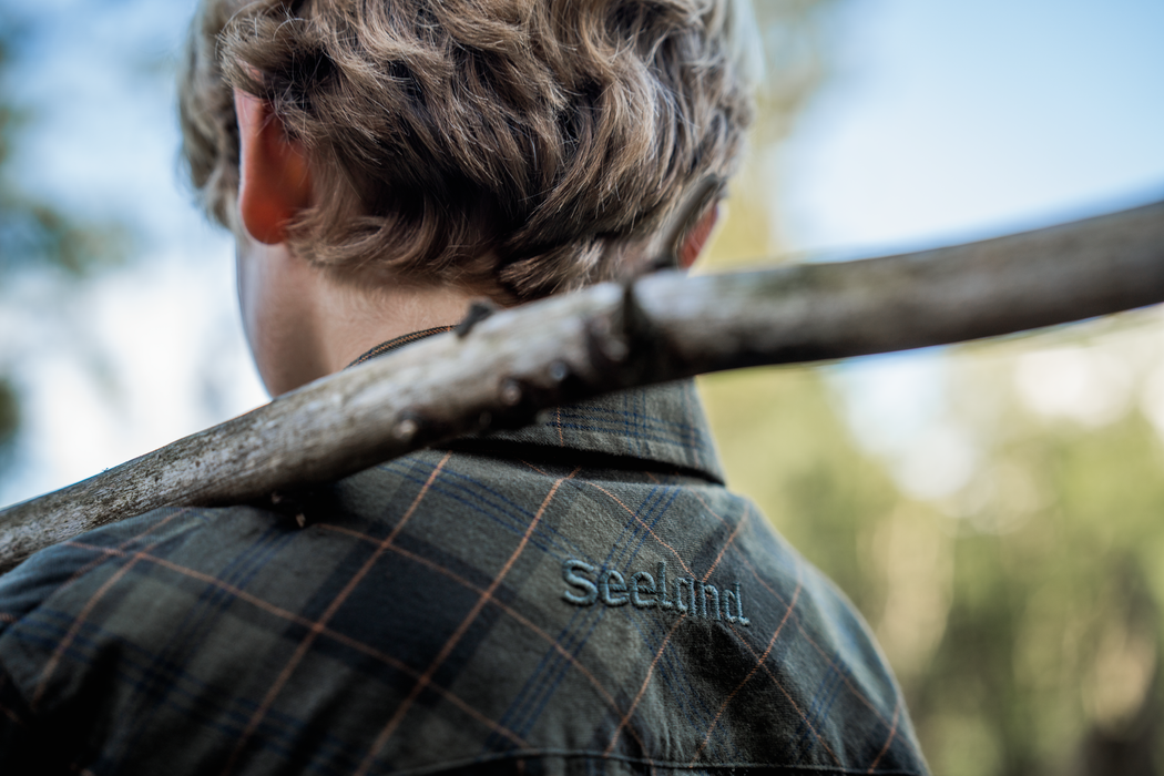 Glen Junior Flanellskjorta - Pine Green/Dark Navy Check – Seeland