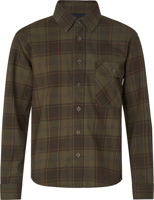 Glen Junior Flanellskjorta - Pine Green/Dark Navy Check – Seeland