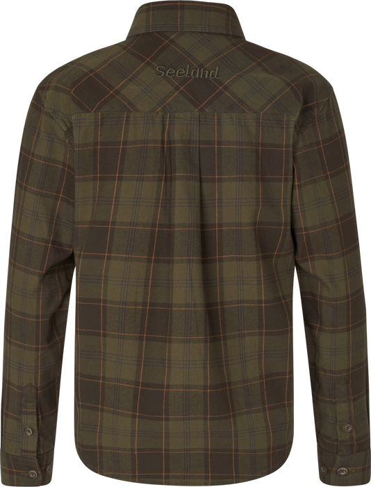 Glen Junior Flanellskjorta - Pine Green/Dark Navy Check – Seeland