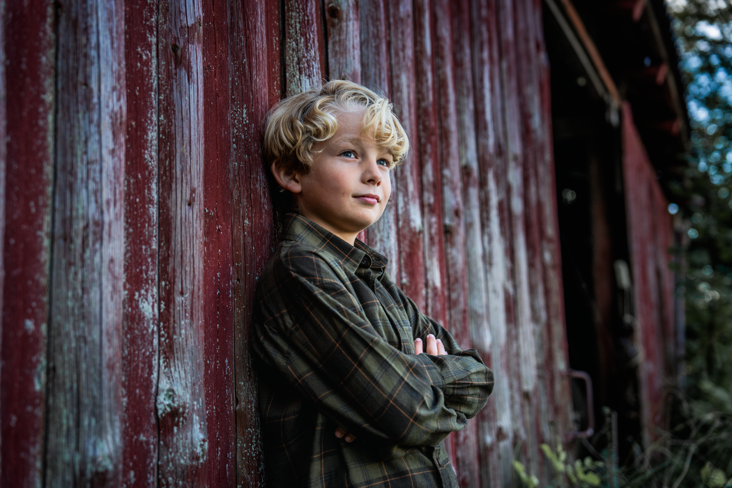 Glen Junior Flanellskjorta - Pine Green/Dark Navy Check – Seeland