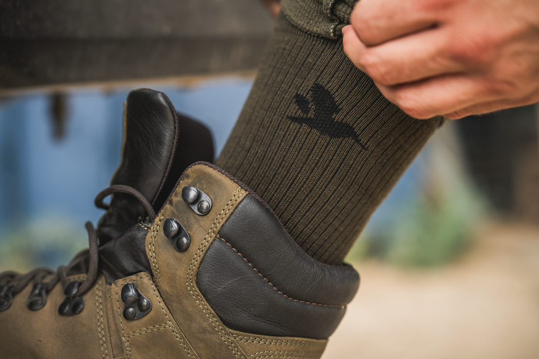 Field Merino-strumpor - 2-pack Pine Green/Military Olive - Seeland