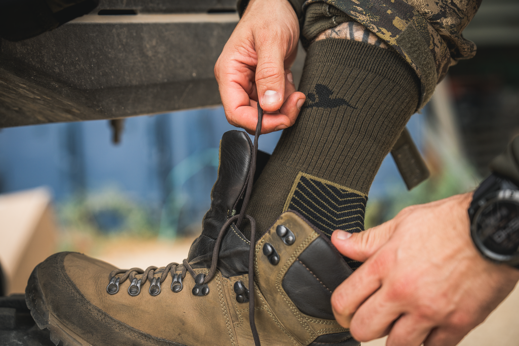 Field Merino-strumpor - 2-pack Pine Green/Military Olive - Seeland