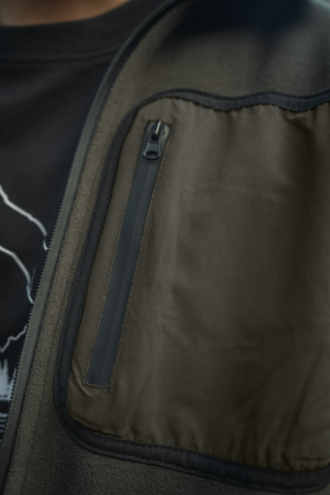 Enfärgad vändbar fleece Grizzly Brown/Demitasse Brown – Seeland