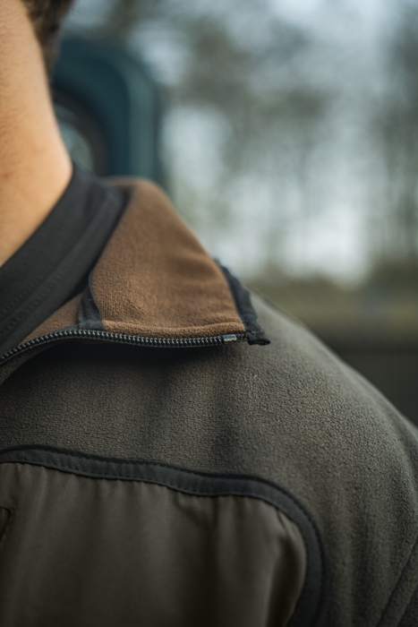 Enfärgad vändbar fleece Grizzly Brown/Demitasse Brown – Seeland