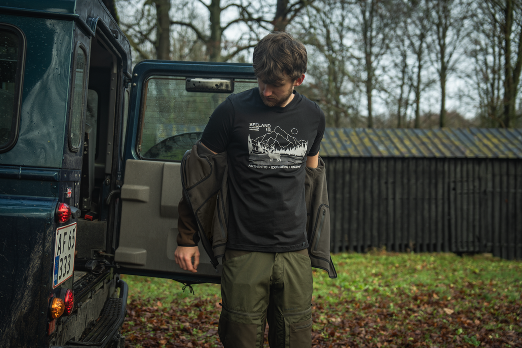 Enfärgad vändbar fleece Grizzly Brown/Demitasse Brown – Seeland